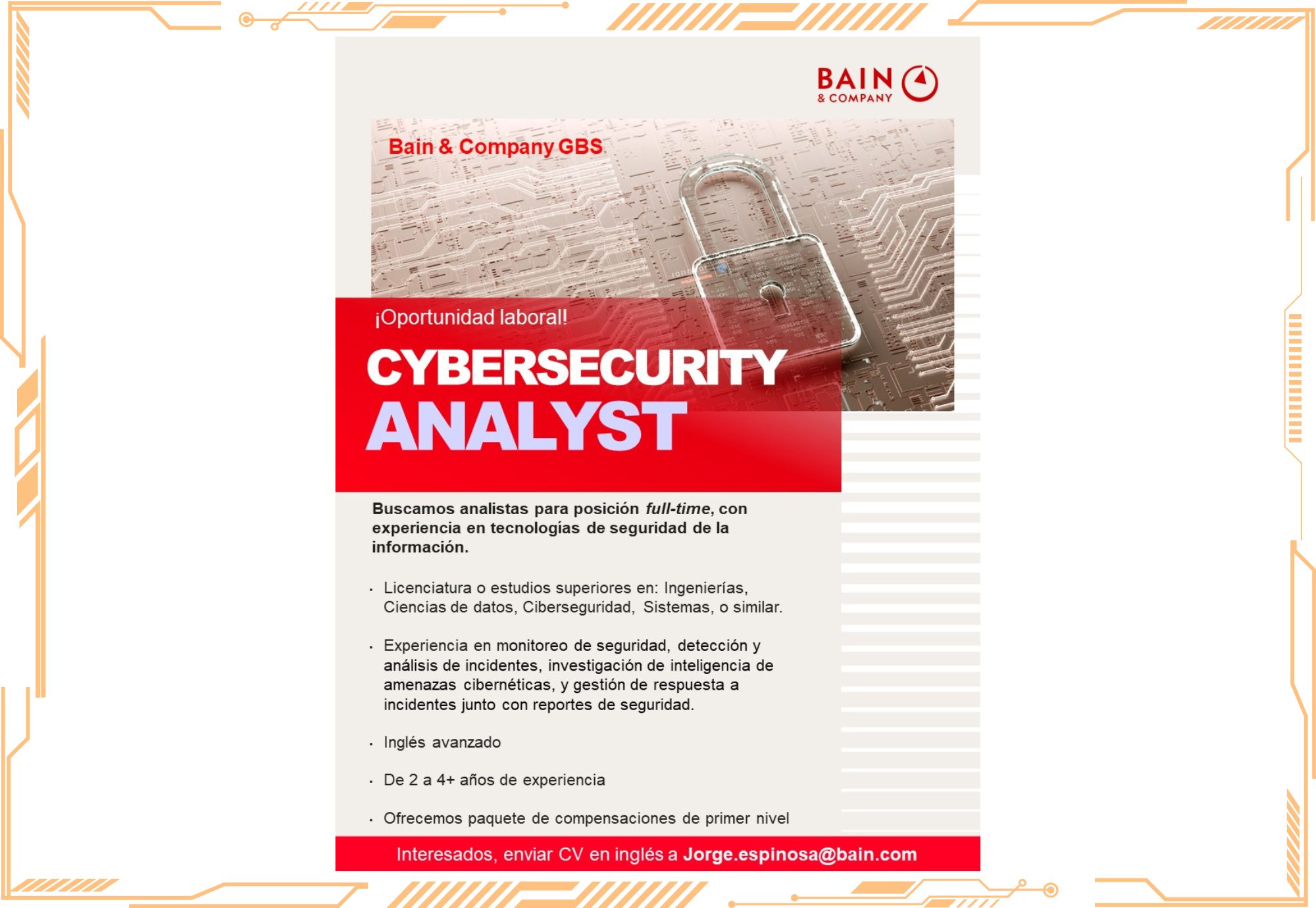 BAIN & COMPANY | Cybersecurity analyst