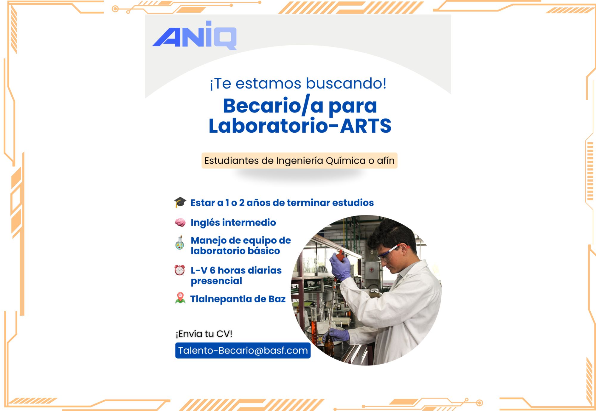 ANIQ | Becario/a para Laboratorio - ARTS