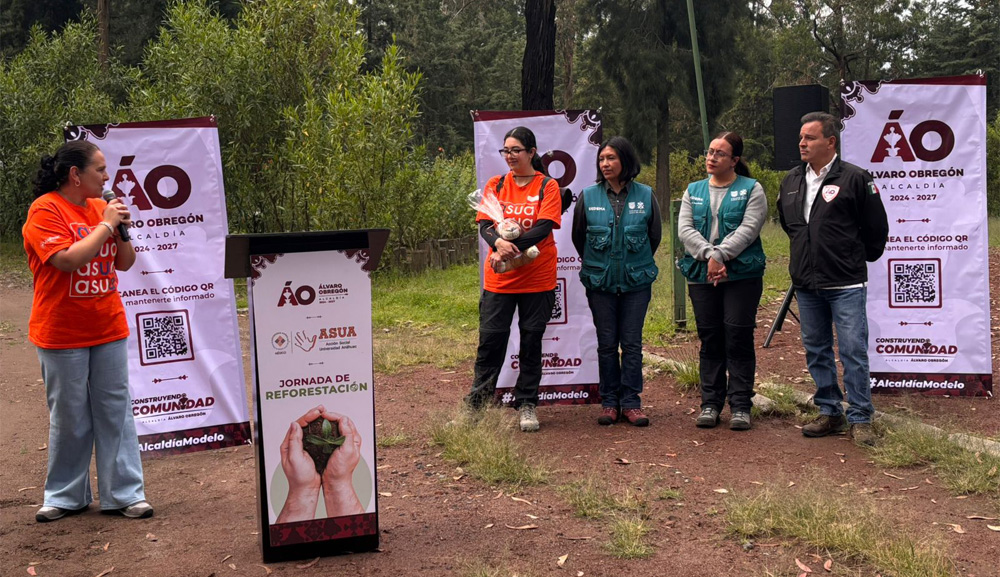 La Comunidad Anáhuac y autoridades reforestan la Zona Natural Protegida de La Loma