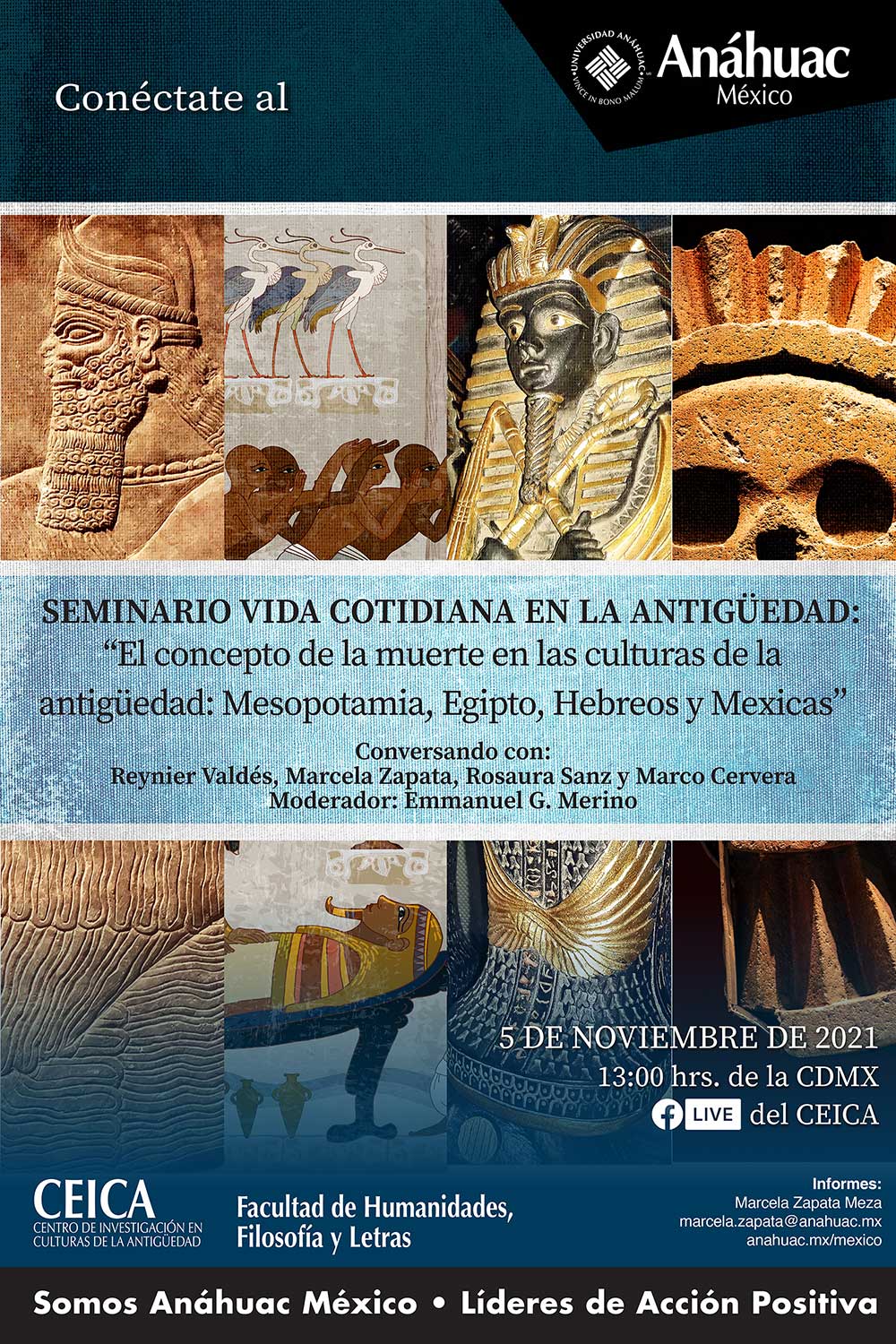 Analizaremos en conversatorio el concepto de la muerte en las culturas de la antigüedad