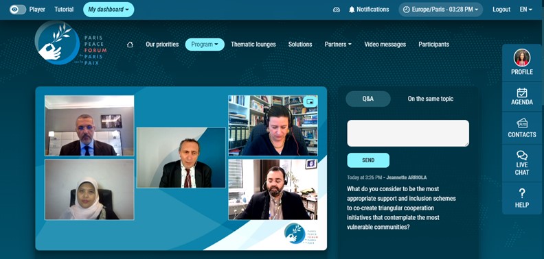 Cátedra Carlos Slim Helú destaca en el Foro de Paz de París 2021&nbsp;