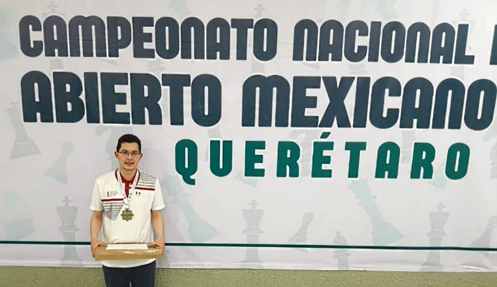 Andrey González Zhárikov, campeón nacional sub-18 del Abierto Mexicano de Ajedrez Querétaro 2025
