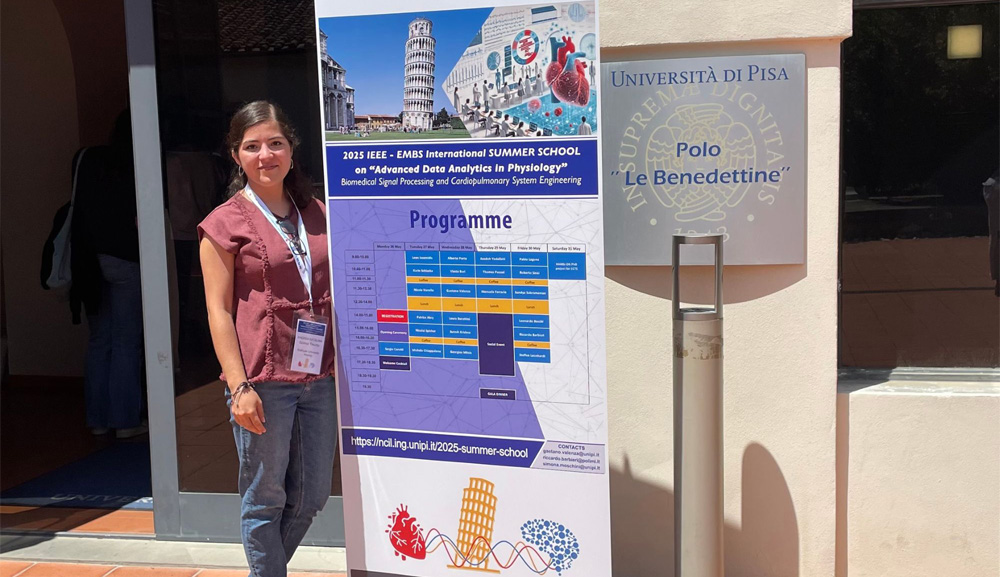 Andrea Gómez gana beca para participar en escuela de verano de la IEEE EMBS